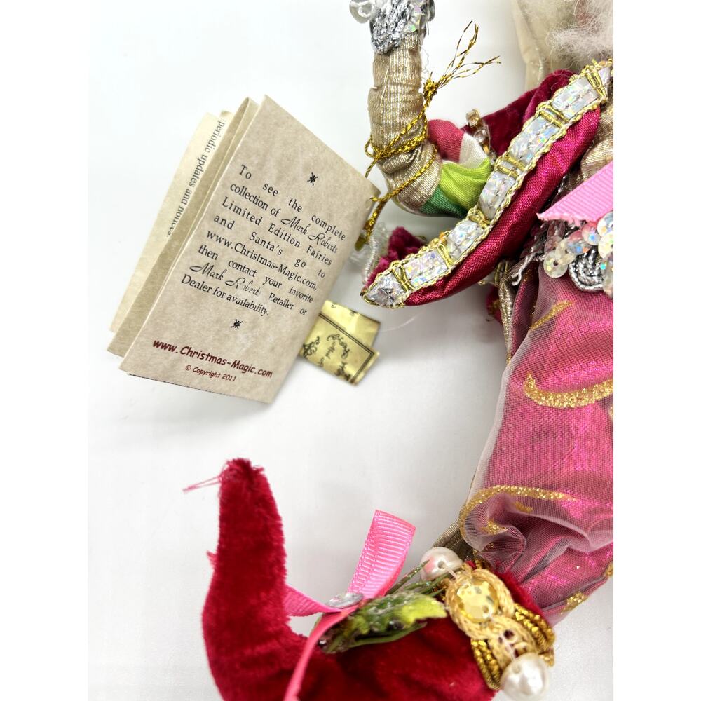 Mark Roberts Spirit of Home Fairy Pink Christmas Small Holiday Decor Elf 2011 - Picture 8 of 11